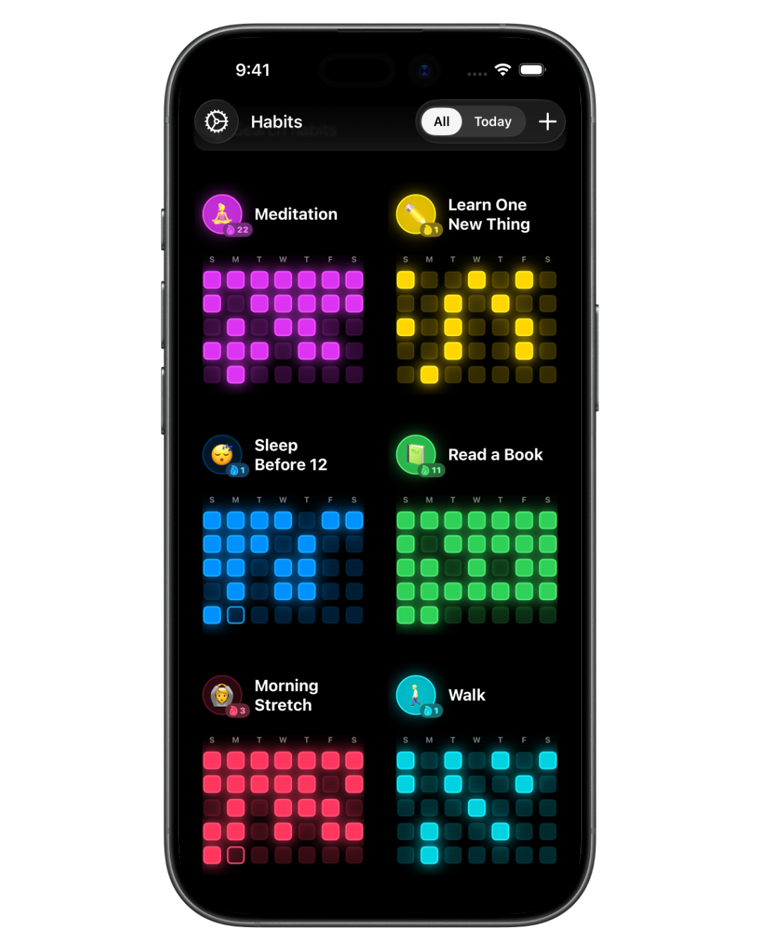 GlowHabit app screenshot